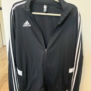 Adidas Men's Black and White Athletic Jacket